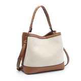 Maude Canvas Satchel w/ Braided Handle