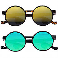 Mirror Tinted Round Shape Unisex Sunglasses