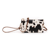 Riley Cow 3 Compartment Crossbody/Wristlet