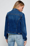 Medium Wash - Cropped Trucker Jacket