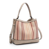 Maude Canvas Satchel w/ Braided Handle