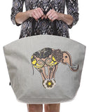 Jute Beach Tote - Elephants (Multiple Designs)