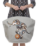 Jute Beach Tote - Elephants (Multiple Designs)