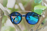 Tinted Mirror Metallic Brow Sunglasses